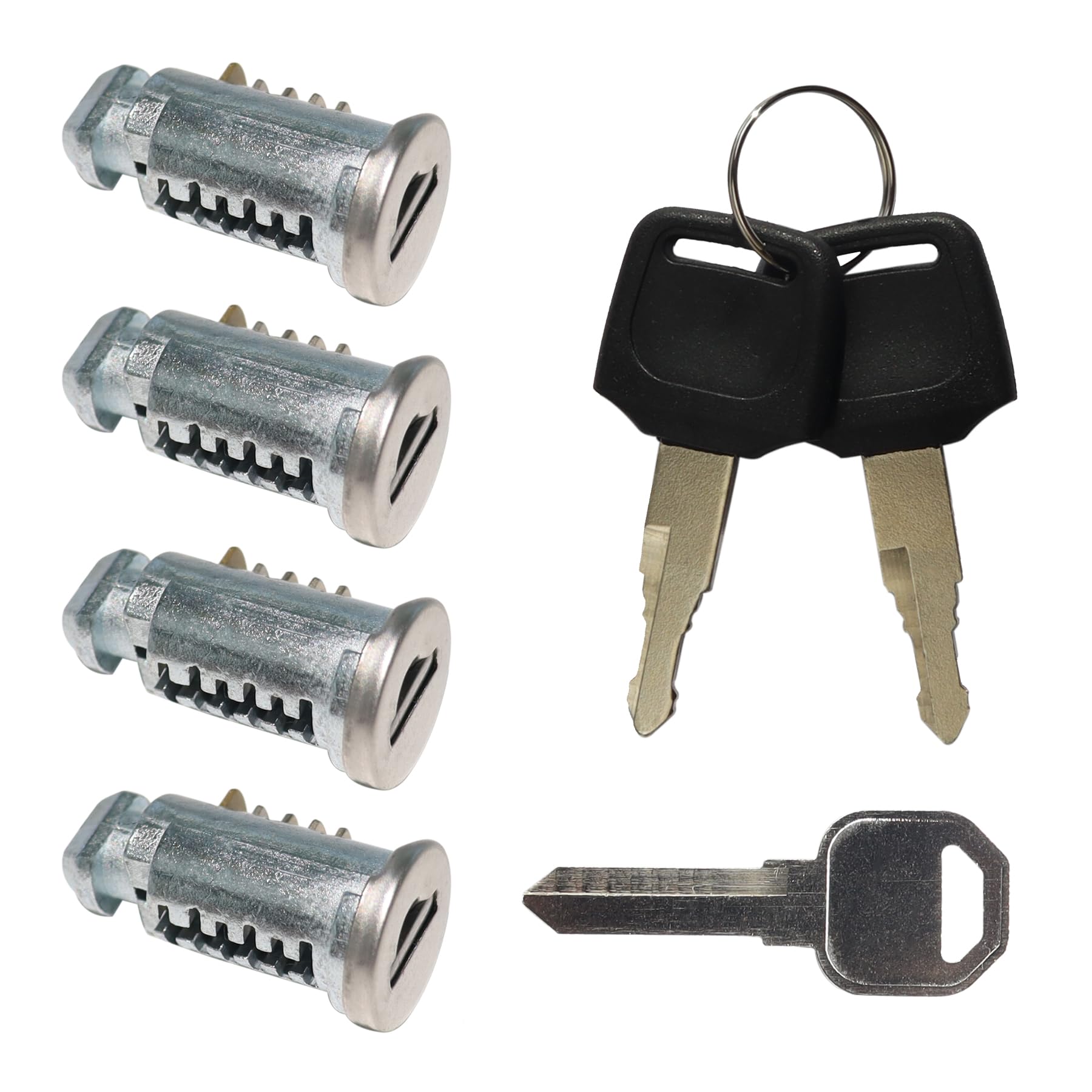 Photo 1 of 4 Pack Lock Cores Compatible with Thule Roof Racks Components, Includes 4 Cores, 2 Keys and A Control Key (4 Pack)