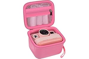 ANKHOH Case for Dylanto/for Anchioo/for MEETRYE Kids Camera Instant Print, 1080P Kid Instant Cameras Storage Holder Organizer Gifts Bag for Dylanto Printing Paper and Toy Accessories,Pink-Only Box