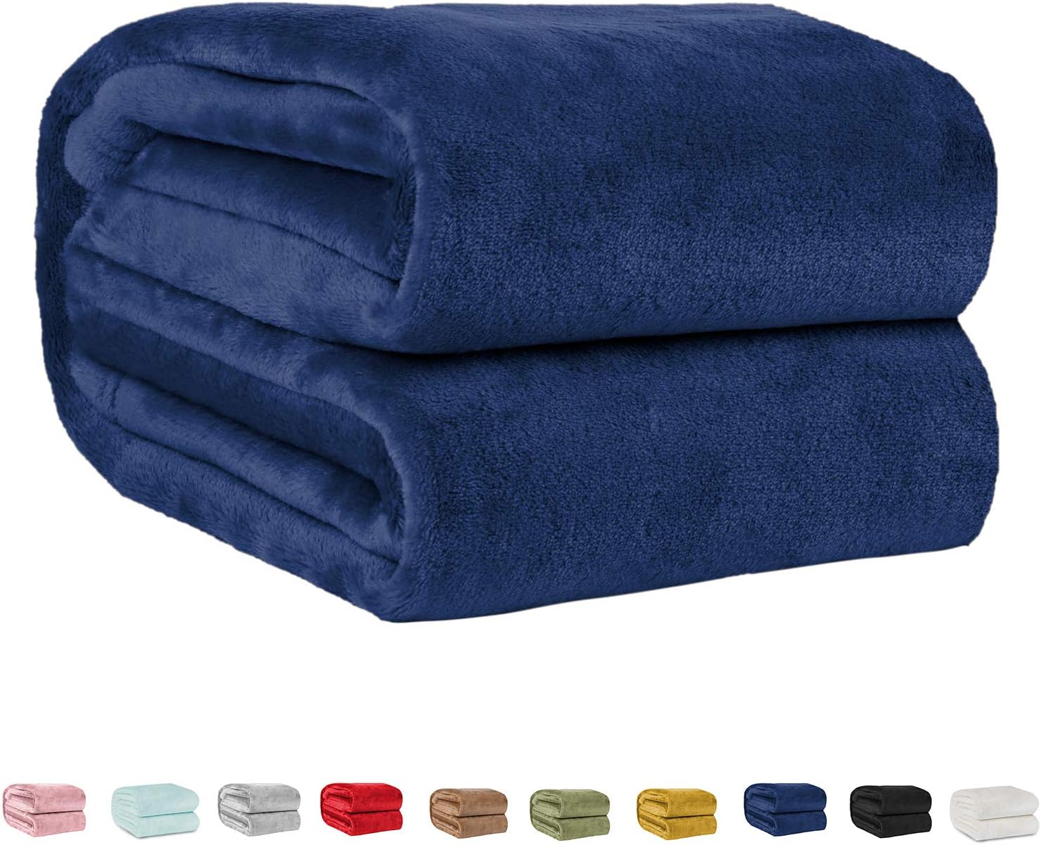 ShopBedding Navy Big Blanket Fleece King Size 108" x 90