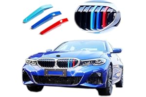 Goodream Tricolored Grille Insert Trims Compatible with BMW G20 3 Series 2019 2020 2021 2022 Sedan 330i 330e Accessories for w/Standard Kidney Grille (8 Beams)