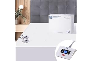 Sealy Heated Mattress Pad King Size, Zone Heating Electric Bed Warmer with Deep Pocket, 10 Heat Setting Dual Controller & 1-12 Hours Auto Shut Off, Knitted Breathable Heated Mattress Cover, White