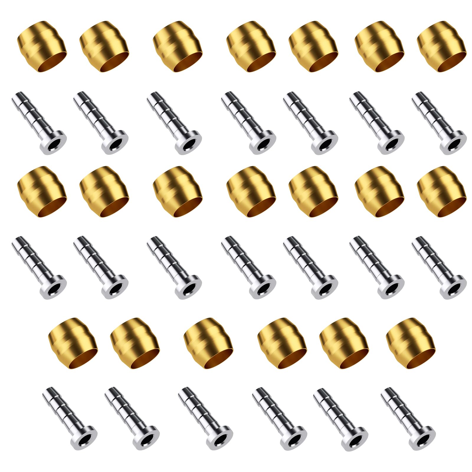 Photo 1 of 20 PCS Brake Olive and Barb Kit - Bike Brake Olive and Brass Connecting Insert Kit for Shimano BH90/BH59 Hydraulic Disc Brake Hose