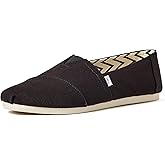 TOMS mens Alpargata Loafer Flat, Black Recycled Cotton Canvas, 8.5 US