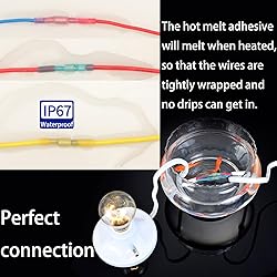 Feggizuli 110pcs Heat Shrink Bullet Wire Connectors