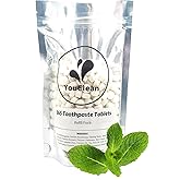 YouClean Refill Pack - 365 Toothpaste Tablets - Natural Remineralization & Whitening with Nano Hydroxyapatite - Travel or Dai