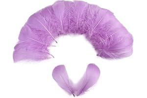 THARAHT 360pcs Light Purple Feathers 3-5 inch Craft Feathers Assorted Rainbow Colors Feathers for Kids for DIY Handmade Wedding Home Party Decorations Natural Feather