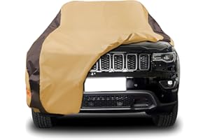 FSGRICH Car Cover Waterproof All Weather Compatible with Jeep Grand Cherokee, Outdoor Anti-UV Sun Rain Protection Full Exterior Cover