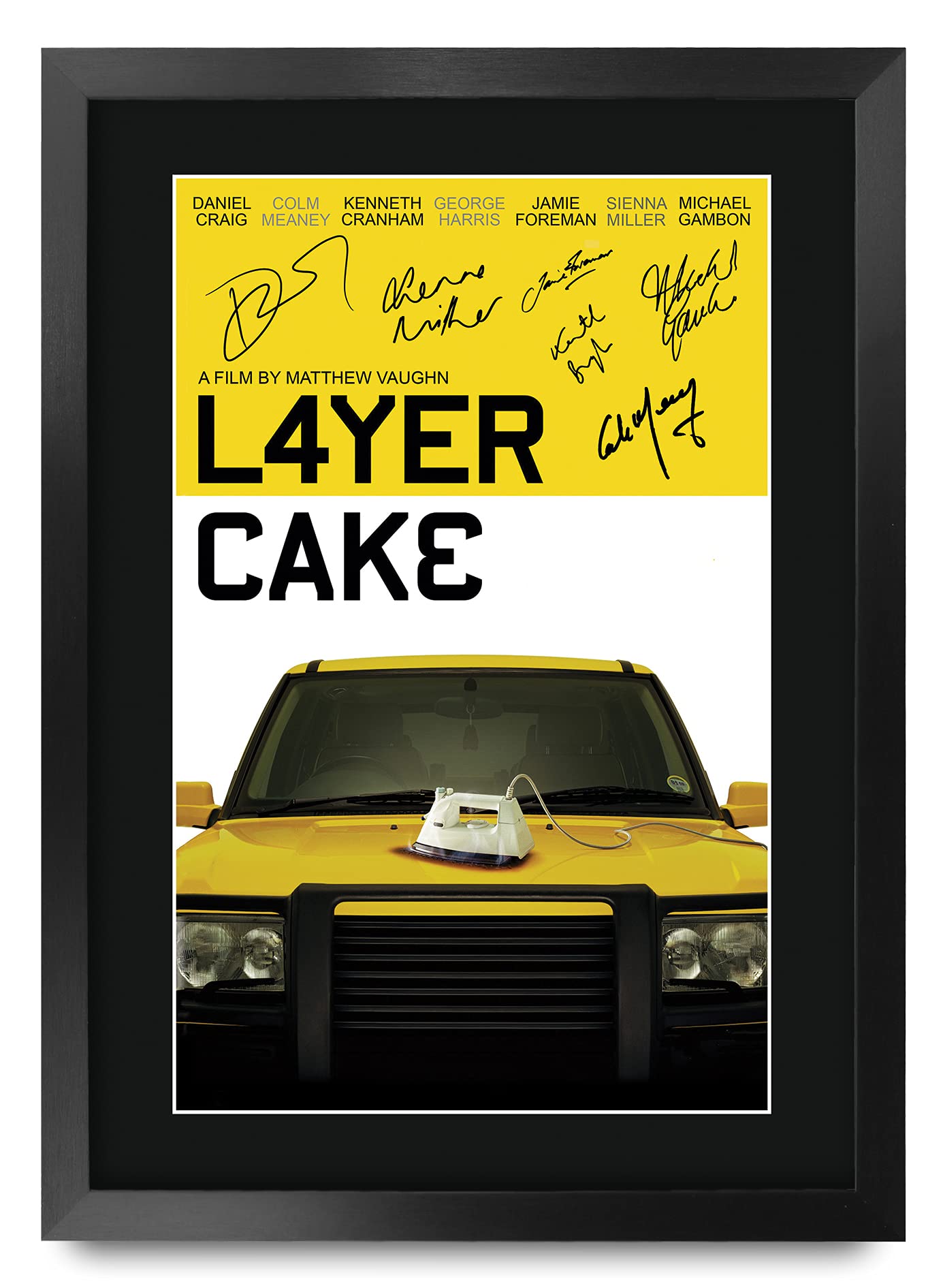 HWC Trading Layer Cake Daniel Craig Gifts Printed Signed Autograph Picture for Movie Memorabilia Fans - A3 Framed