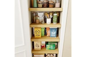 Giklux 6 PCS Wire Rack Covers for Pantry Wood Grain, 24''W * 16''D(Ready to Use) Faux Wood Shelf Covers for Wire Shelving, Rustic Closet Shelves Covering Toppers, for Pantry, Bathroom, Kitchen, Garage