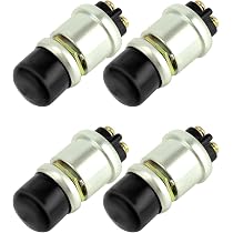 Lot De 2 Boutons Poussoirs 12V/24V 25A - Diamètre 20 Mm, Pour Voiture, Tracteur, Engin (contacts 2 Pôles)