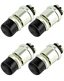 QWORK Engine Start Push Button Switch, 4 Pcs 12V