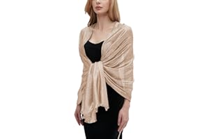 Umjetnost Womens Sparkling Metallic Shawls and Wraps for Evening Dresses Wedding Party