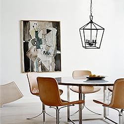 Untrammelife 4-Light Black Lantern Pendant