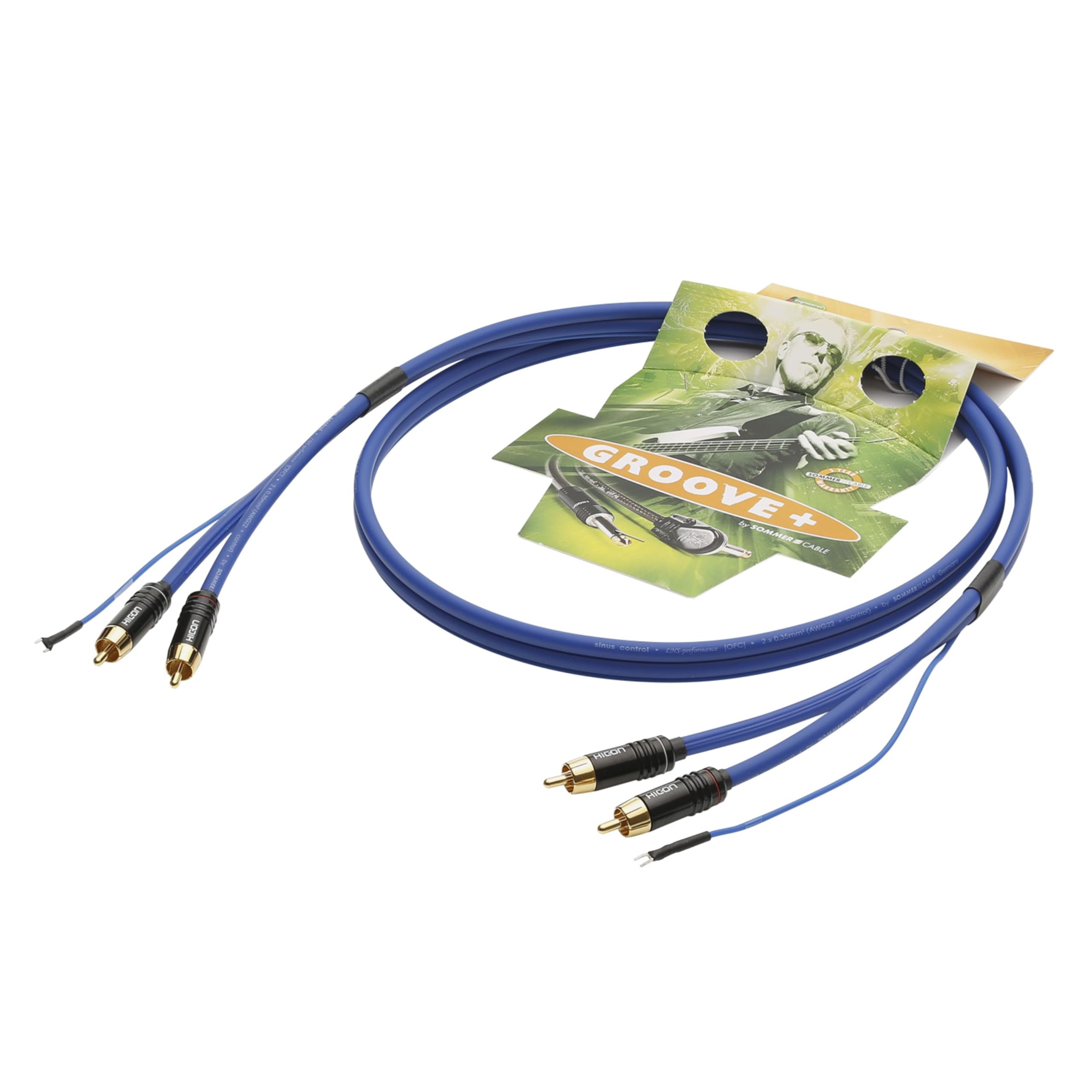 Sommer Cable "Sinus Control" 1.5m RCA NF - / Phono patch Cable with earthing | SS81-0150