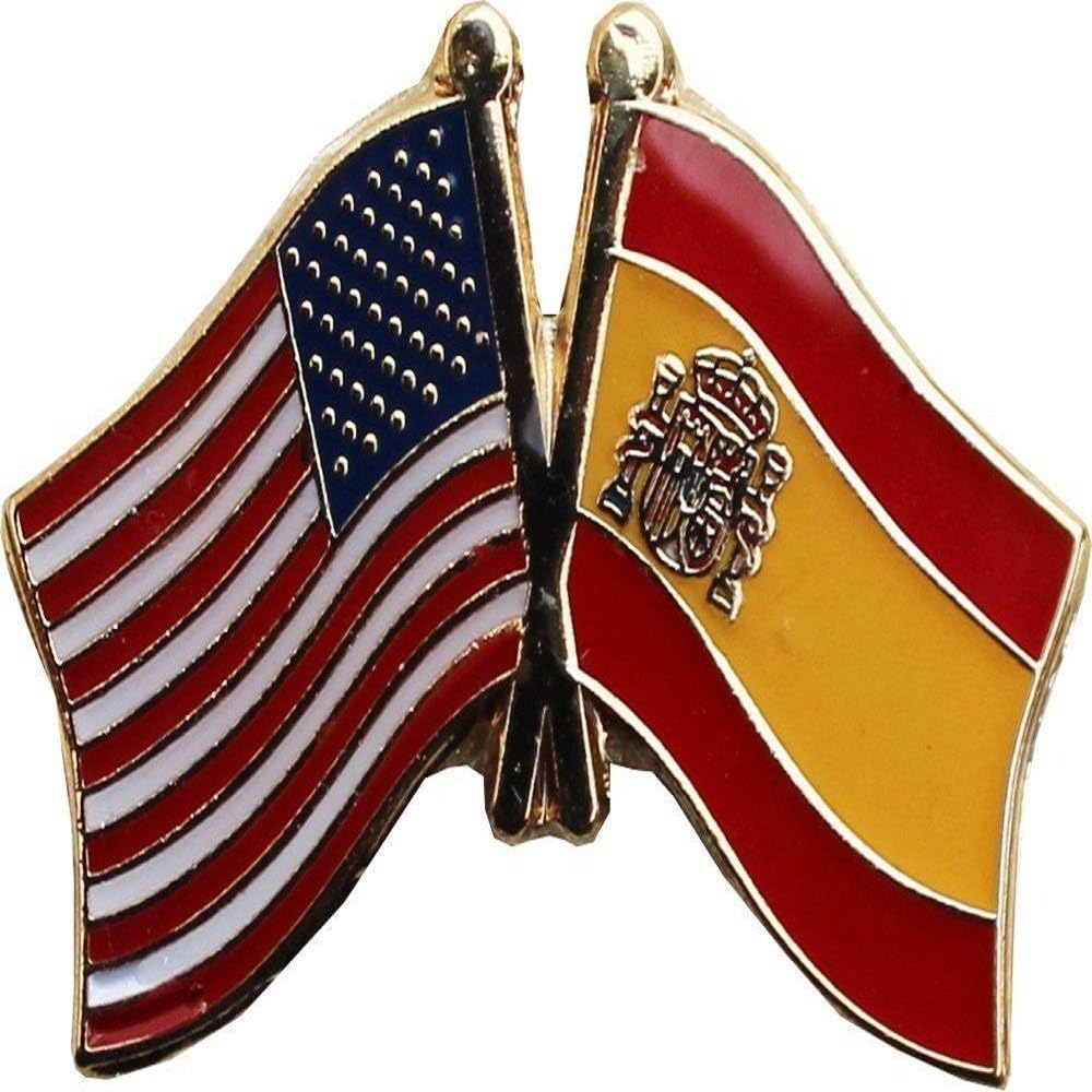 NRAccessories Wholesale Pack of 50 USA American Spain Flag Hat Cap lapel Pin