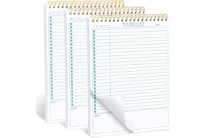 ORIENTAL BEAUTY PEARL To Do List Notepad - 3 Pack A5 Size, Minimalist Design for Productivity, Thick Paper No Bleed & Sturdy Backing - Daily Planner To Do List Notebook for Work, Office, Students