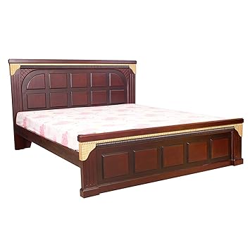 Woodbeei Square King Size Bed Walnut Amazon In Home Kitchen Is A King Size Bed Square