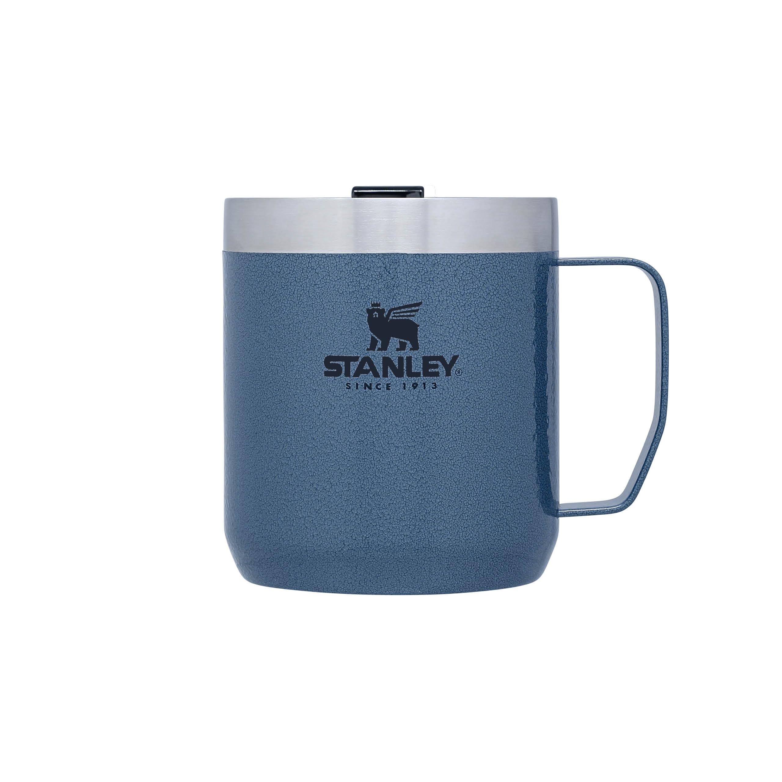 STANLEY 1913 Classic Legendary Camp Travel Mug 0.35L - Keeps 1.5 Hours Hot - 3 Hours Cold - Dishwasher Safe - Stainless Steel Coffee Cup - BPA-Free - Hammertone Lake