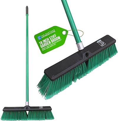 TDBS The Dustpan and Brush Store Stiff Yard Brush 18in Heavy Duty