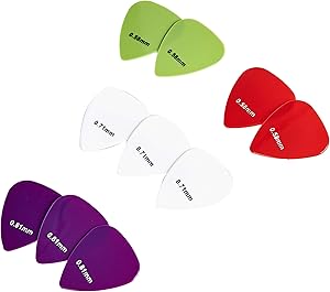 Amazon _ Amazonベーシック ギターピック ナイロン素材 無色 10個 _ 楽器・音響機器 _ 楽器