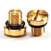 EVRBUL 2PCS Upgraded Brass Radiator Coolant Expansion Tank Bleeder Screws Coolant Air Bleeder Screws Compatible with BMW Dodge Chrysler Replace#: 17111712788 5184979AA