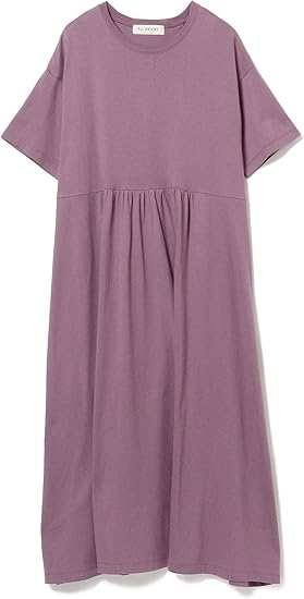 Amazon レイビームス ワンピース バック リボン カットソー ワンピース レディース パープル Free Size ワンピース チュニック 通販