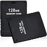 TPFOON 2pcs Pack 128MB High Speed Game Memory Card Compatible with Sony Playstation 2 PS2 (Black)