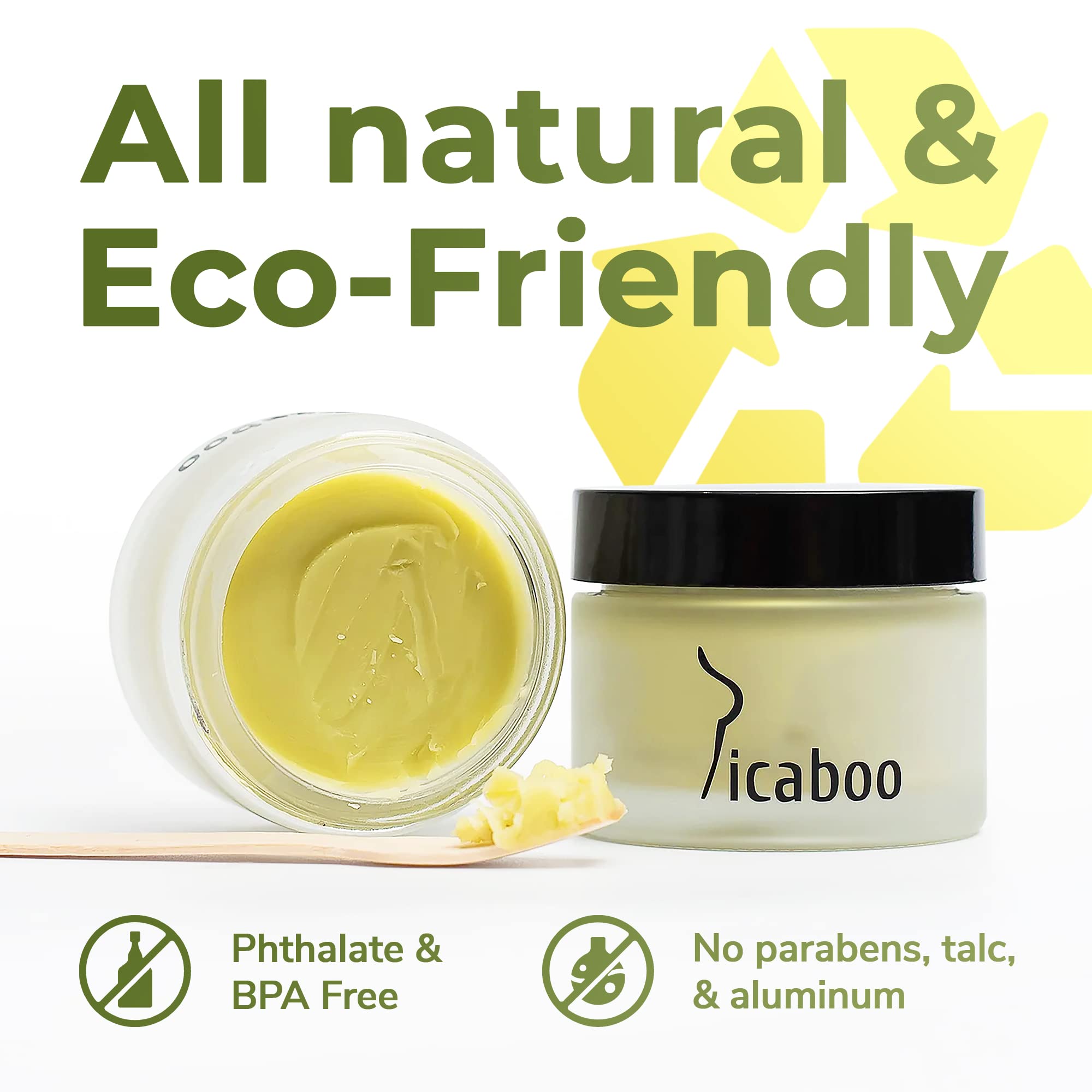 Under Breast and Cleavage Rash Cream, Breast Chafing, Itch Relief, Chafing Relief, Made with Matcha Green Tea and Pure Essential Oils, 1 oz.