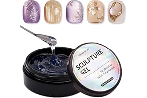 Finger Secret 3D Nail Sculpting Gel 20g– Professional Carving & Shaping Gel for Nail Art, Rhinestones & Charms, Compatible with Chrome Powder Effects, Long-Lasting UV/LED Cure Formula