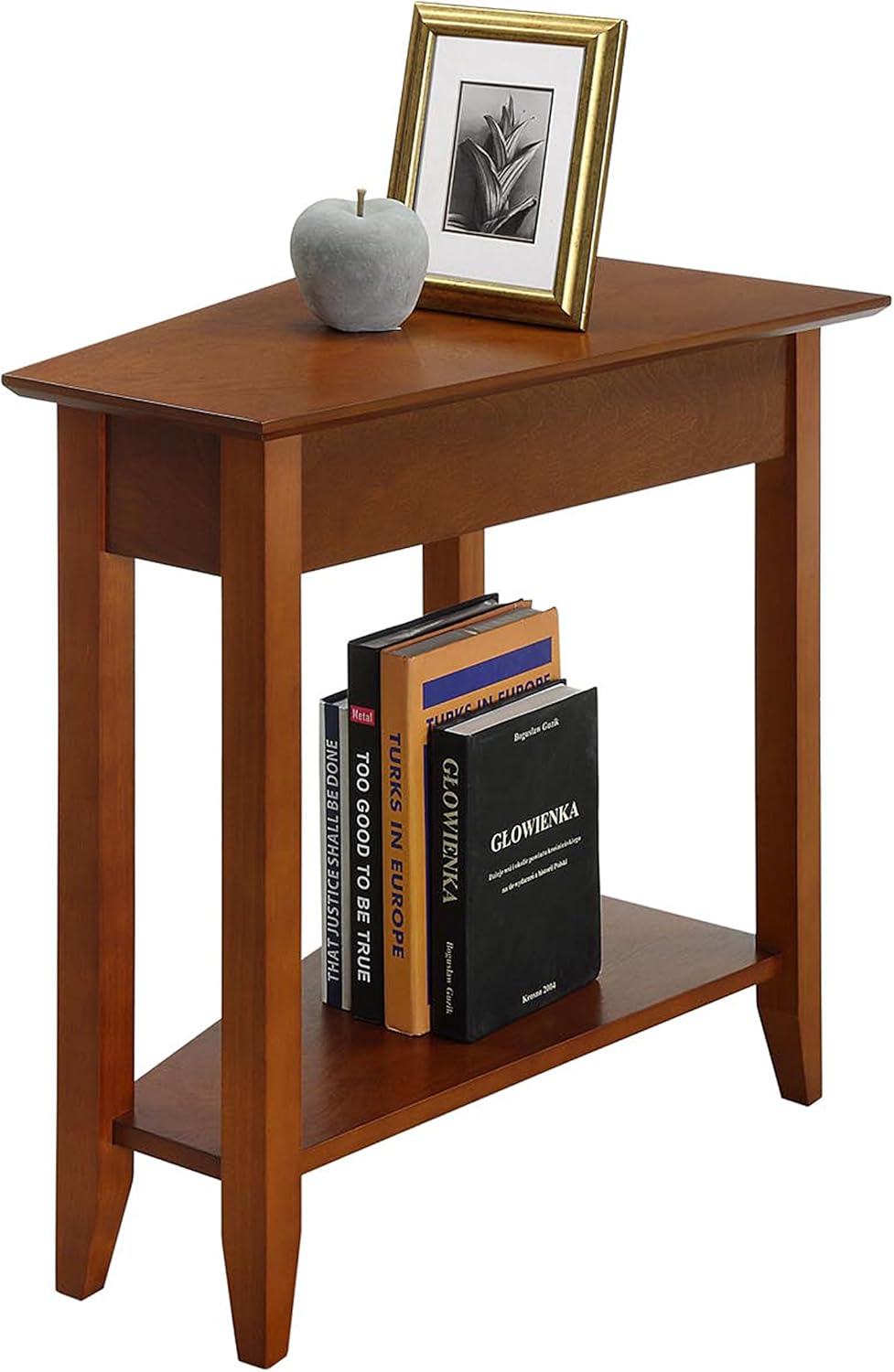 Convenience Concepts American Heritage Wedge End Table, Cherry: Furniture & Decor