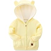 Hikido Baby Girls Boys Warm Adorable Hooded Zip Coat for Fall Spring Outerwear 3-24M Kids Jacket
