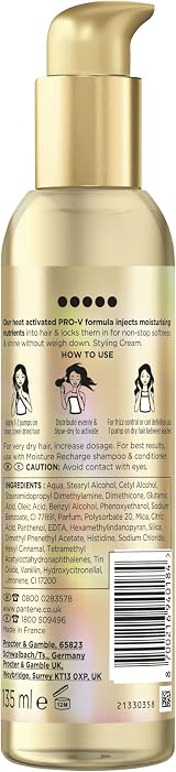 Pantene Moisture Recharge Heat & Glow Leave-In Cream 135ml view 9