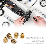 VGEBY 5pcs 3.175mm Shaft Pinion Gear Set 12T-16T for 1/10 RC Car Motor Upgrade view 5