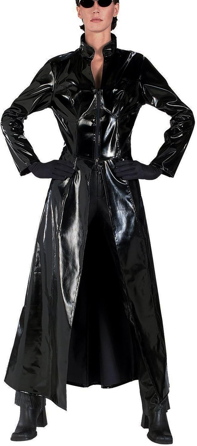 Cosplay Costume The Matrix Trinity PU Leather Long Jacket