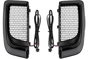 YHMTIVTU Motorcycle Fairing Lower Grills Turn Signals with LED Running Light Fit for Harley Road Glide Street Glide Electra Glide Ultra Limited 2014-2023 Smoke