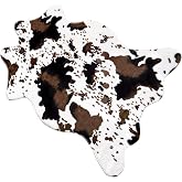MACEVIA Cowhide Rug Cute Cow Print Rugs Western Decor for Living Room Bedroom Faux Animal Area Carpet Non-Slip 43.3