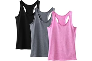 Workout Tank Tops for Women 3Pack Athletic Racerback Sports Compression Sleeveless Dry Fit Shirts