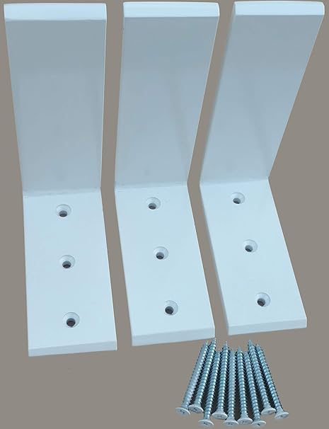 Heavy Duty L Bracket White Steel 6 X 8 Countertop Support