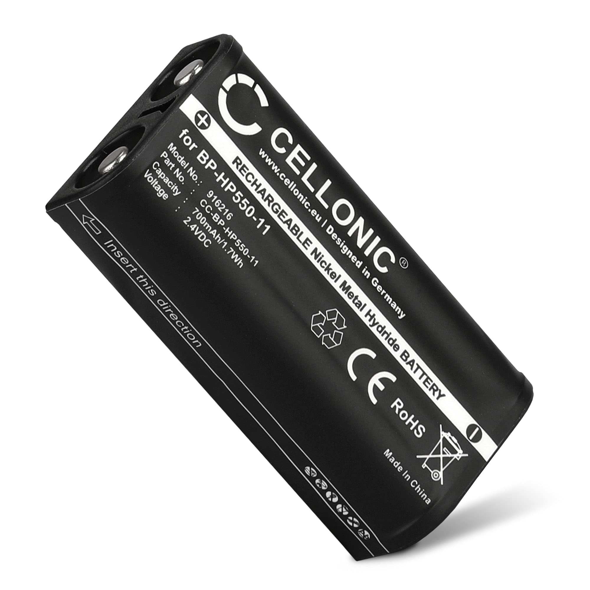 CELLONIC 1x Battery for Headset/Headphone Compatible with Sony MDR-RF4000, MDR-IF245RK, MDR-RF4000K, BP-HP550 - (700mAh, 2.4V)