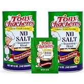 Tony Chachere's Creole and Cajun Seasoning Canisters (2 Pack + Packet) (2 Pack, No Salt)