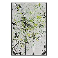 SIGNWIN Framed Canvas Wall Art Black Tree Branch with Leaves Canvas Prints Home Artwork Decoration for Living Room,Bedroom - 16