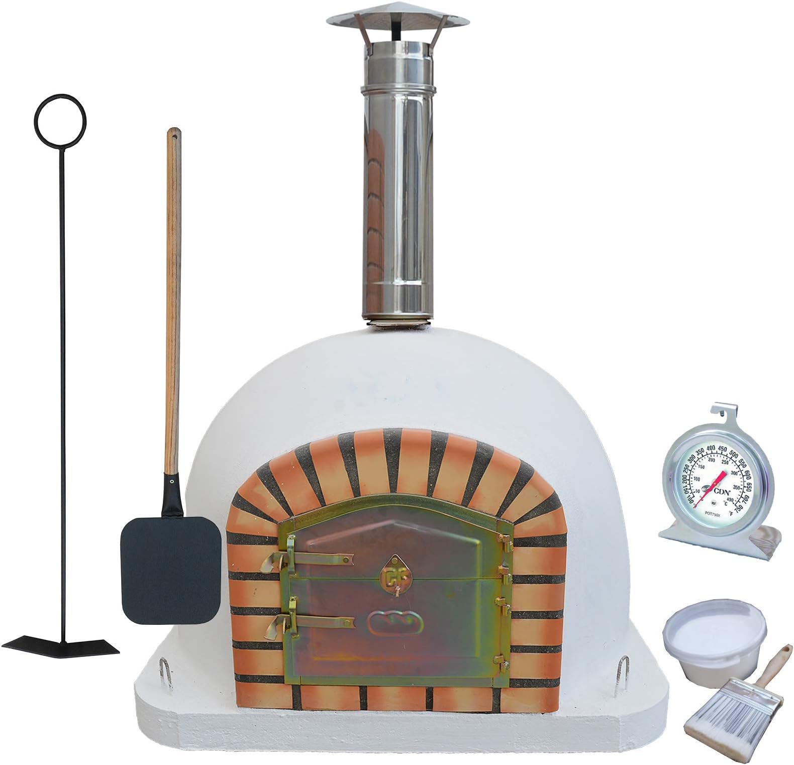 Brick Outdoor Wood Fired Pizza Oven 100 cm Package