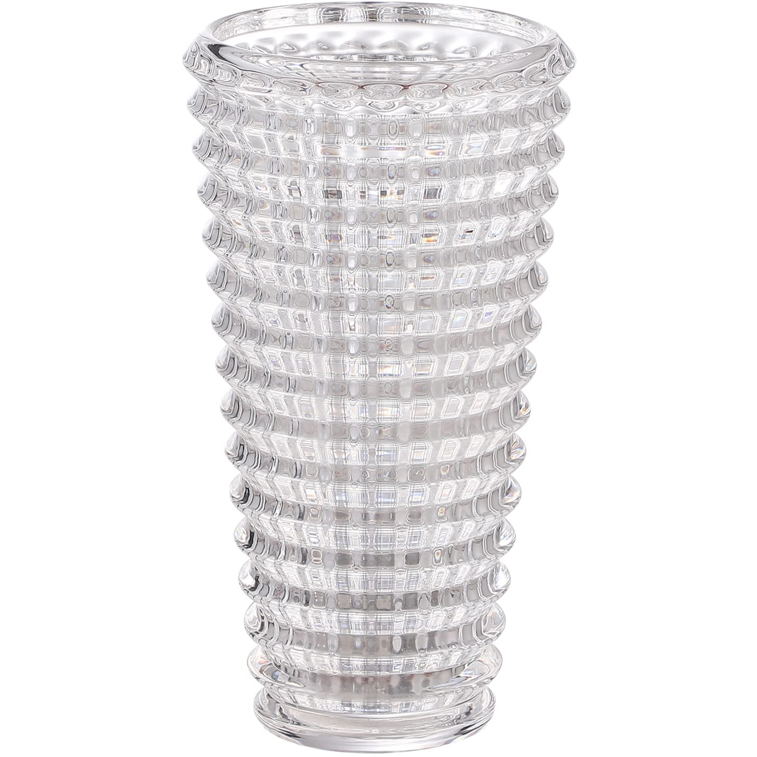 Photo 1 of MCMCNCUIU Large Crystal Vase for Flowers, Clear Cylinder Vase, Large Glass Vases, Modern Decorative Vases for Living Room, Bedroom, Kitchen, Dining Table, Mantle, Wedding, Heavy Duty, 9 Inch