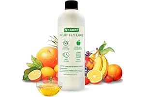 FLY AWAY PRODUCT Fly Away Fruit Fly Liquid Lure - Trap Fruit Flies Fast. Safe Around Food. Fruit Fly Trap Indoor Bait for Kitchens, Restaurants, and Bars. Use Alone or as Refill for Fly Away Fruit Fly Trap Kit (12 oz)