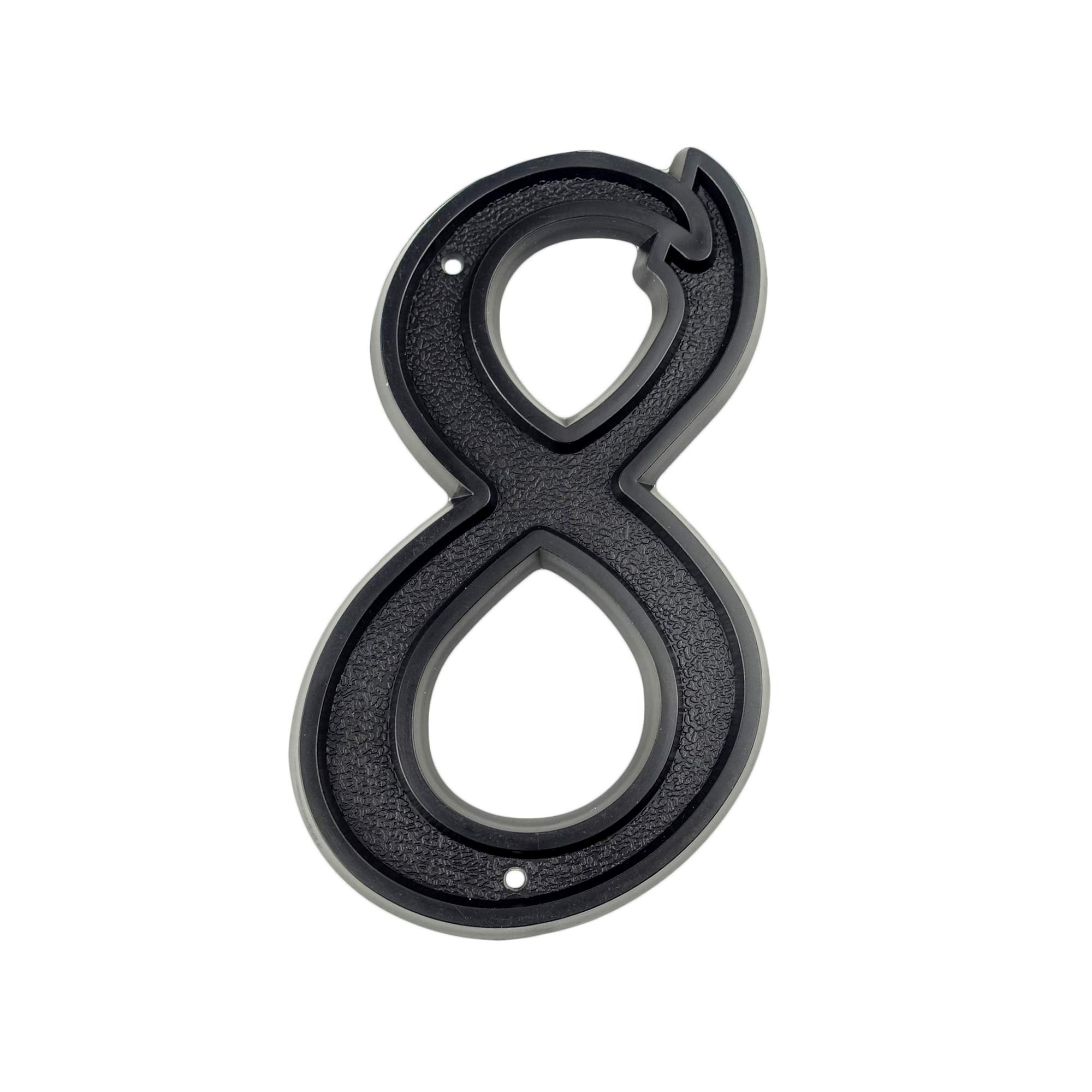 HASWARE House Number 5.5 inch (139mm) Modern Door Numbers Street Home Address Numerals,Black ABS Plastic (8)