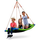 PLATPORTS Platform Swing - Large Rectangle Saucer Swing for Kids and Adults