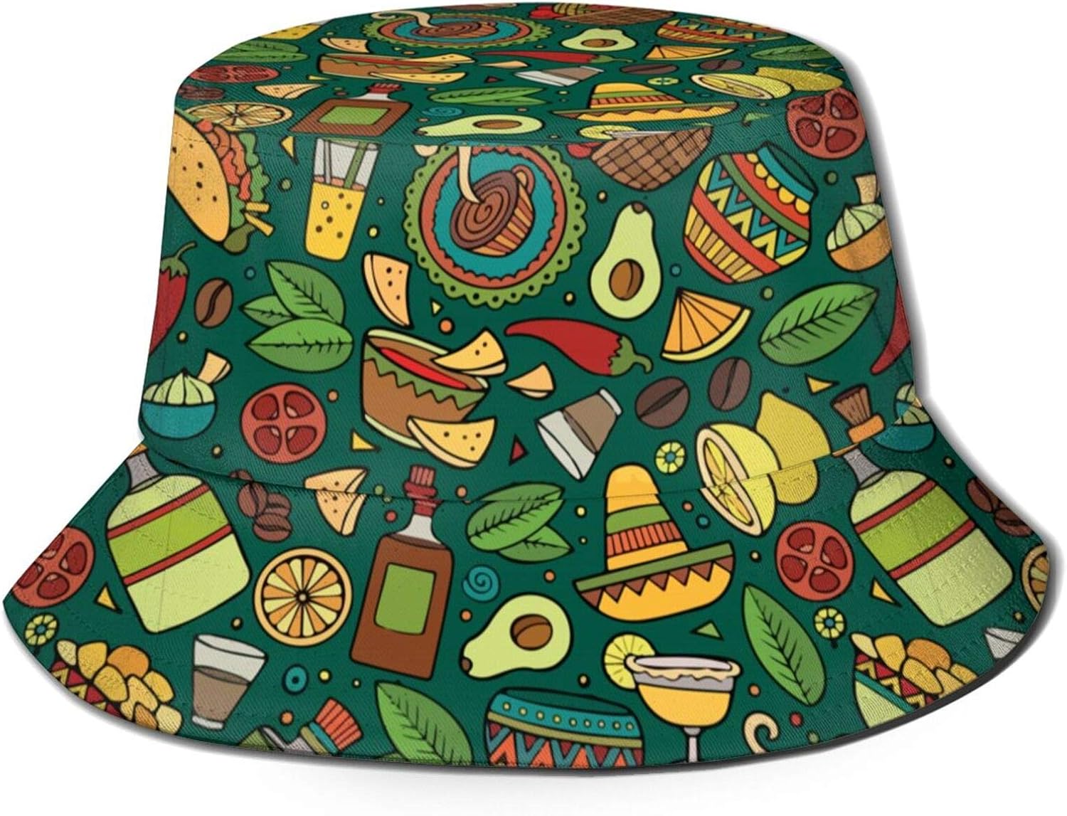 Mexico Background Pattern Bucket Hat Sun Uv Protection Foldable