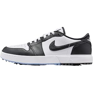 Air Jordan 1 Low G Spiked Golf Shoes (White/White/Black)