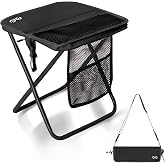 CAMDOOR Portable Folding Stool 16 Inch Collapsible Stool for Adults 400 lbs | Heavy Duty Camping Stool, Rust-Proof Steel Frame, 1.6 lbs Ultralight, Easy Fold and Unfold, Fit Backpack for Hiking Fishing