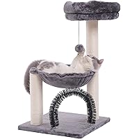 HOOPET cat Tree,27.8 INCHES cat Tower for Indoor Cats, Multi-Level Cat Tree with Scratching Posts Plush Basket & Perch for Pl